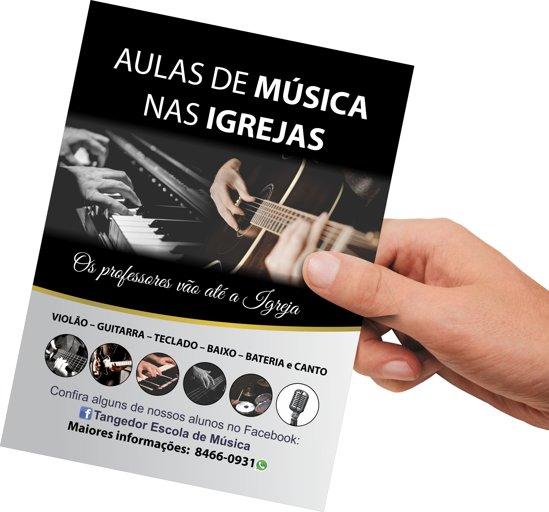 Panfleto aulas de música